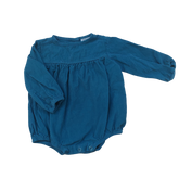 Maed for Mini Blue Corduroy Romper Blue